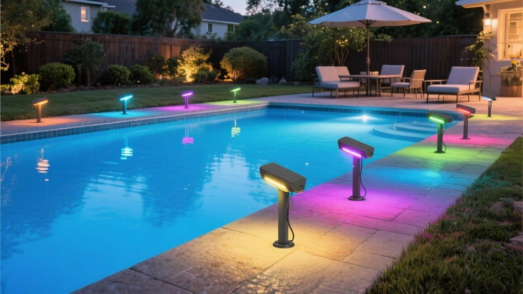 colorful pool lighting options