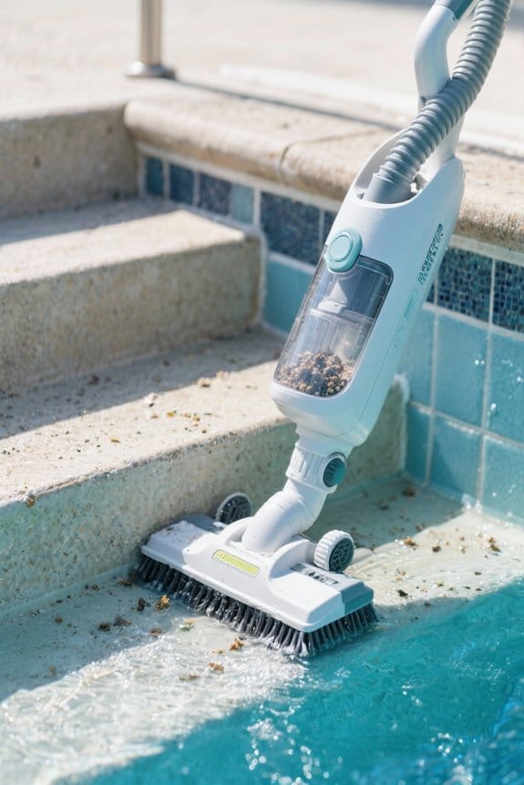 efficient pool step cleaning