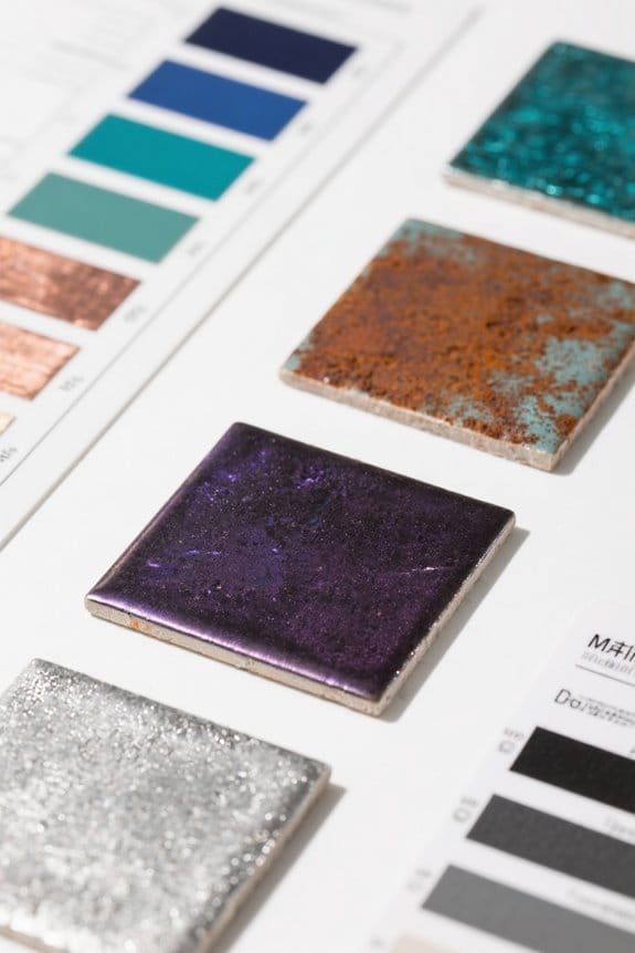 metallic stain color identification