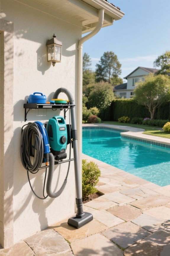 off season pool vacuum storage