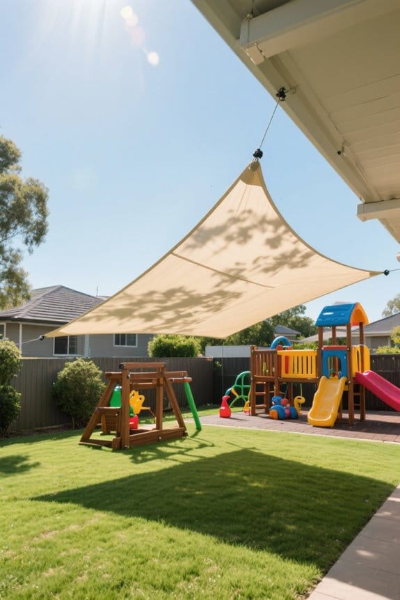 optimal shade sail position