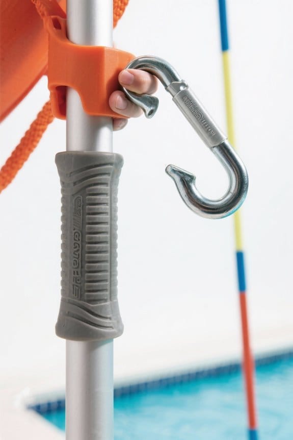 pool safety pole features