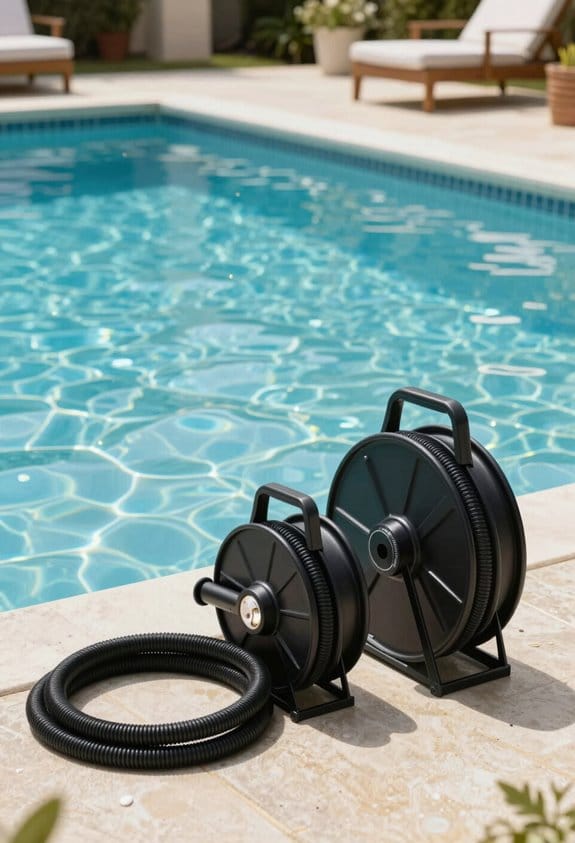 pool vacuum hose reels