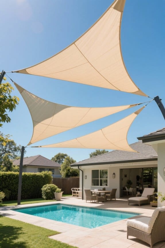 right angle shade sails