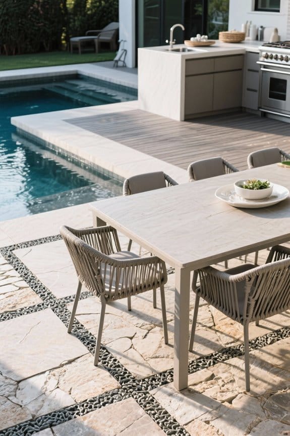 seamless dining pool access