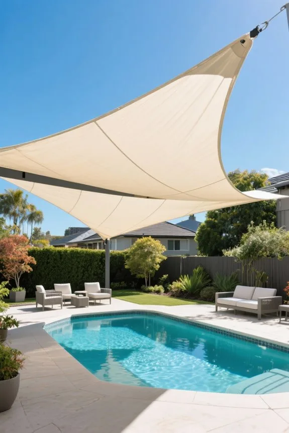 seasonal shade sail removal