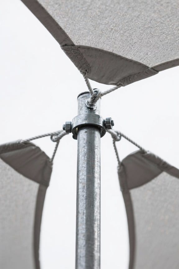 shade sail steel post selection
