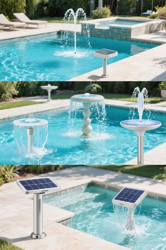 solar pool fountains summer aid