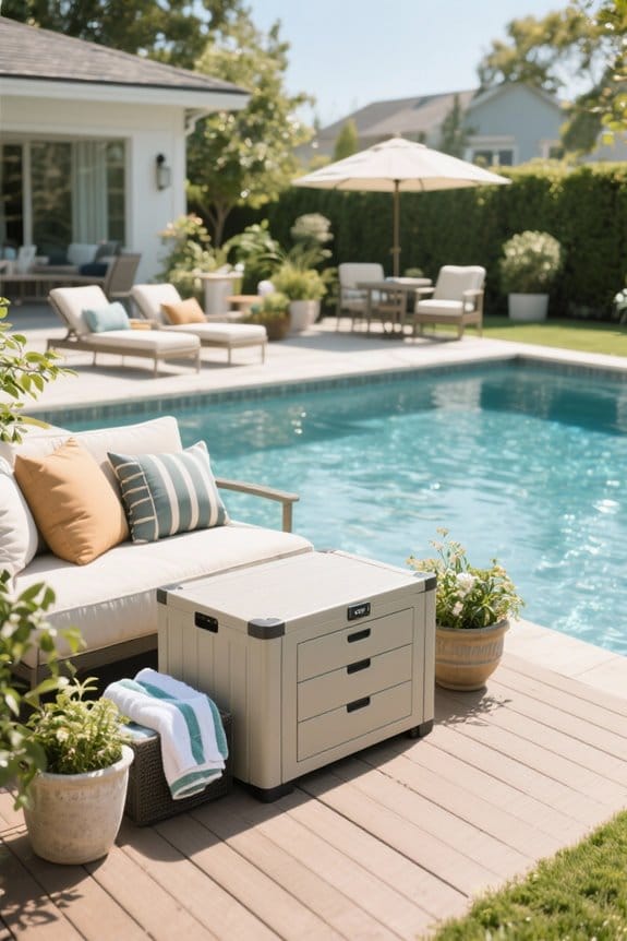 stylish outdoor deck storage
