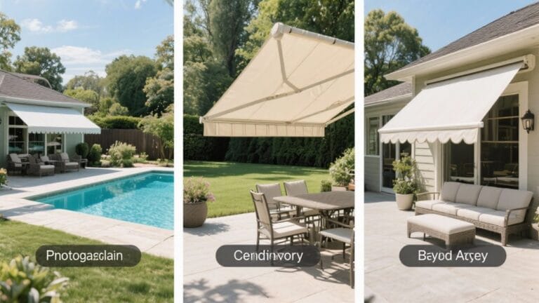 stylish patio side awnings