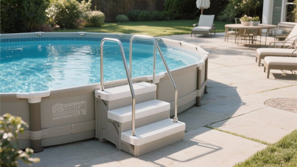 stylish safe pool steps