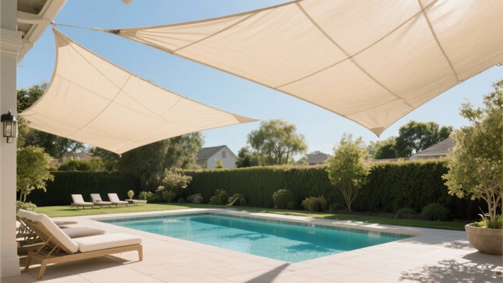 sunscreen sails for protection