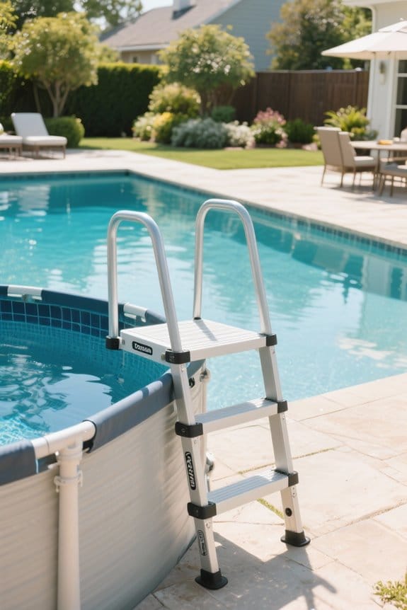 top above ground pool ladders