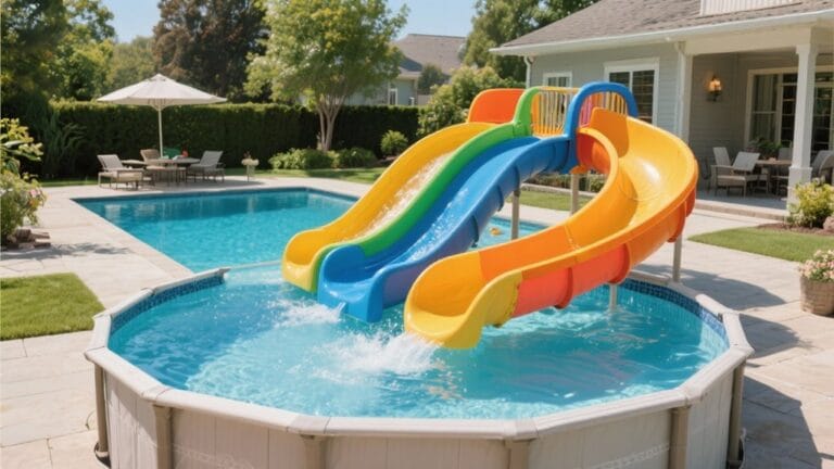 top above ground pool slides