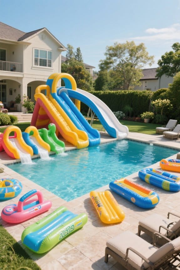 top inflatable pool slides