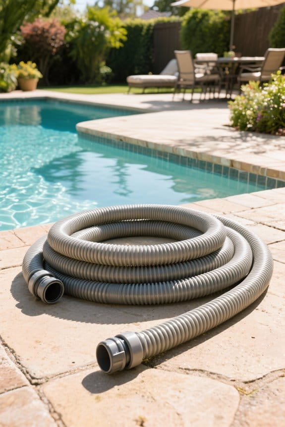 top pool backwash hoses