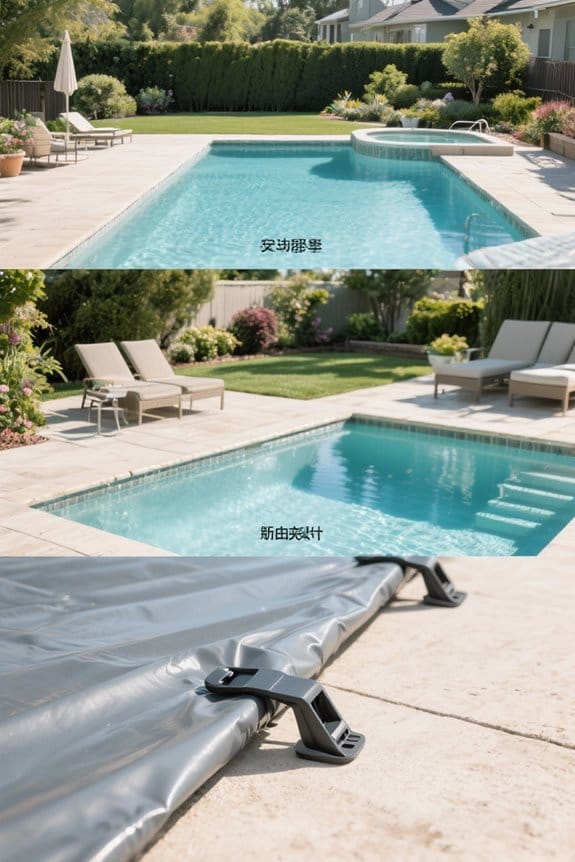 top pool cover clips