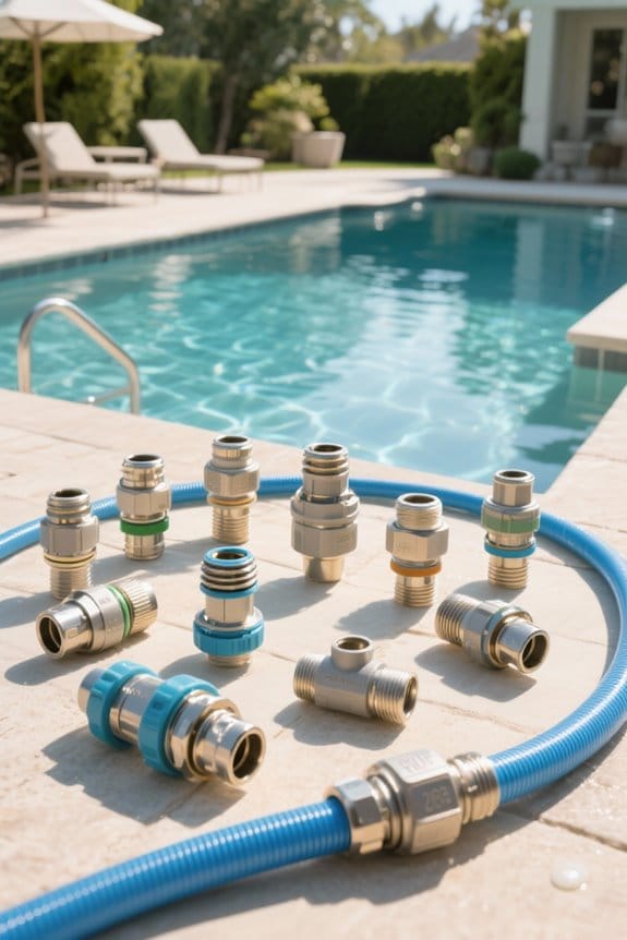 top pool hose connectors