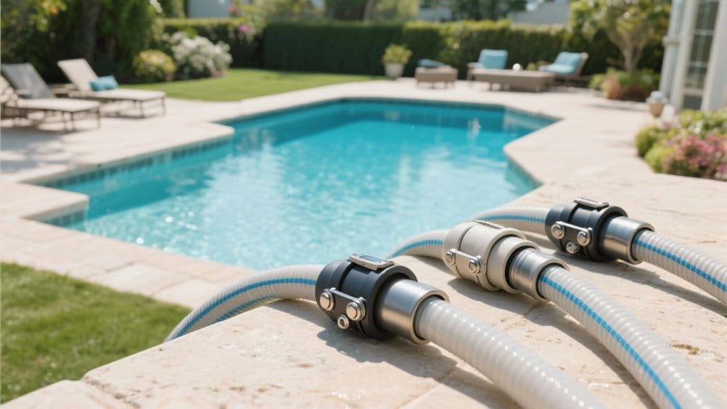 top pool hose cuffs