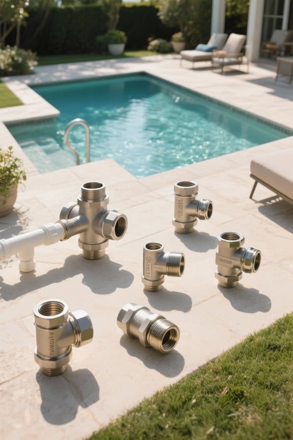 top pool pump fittings