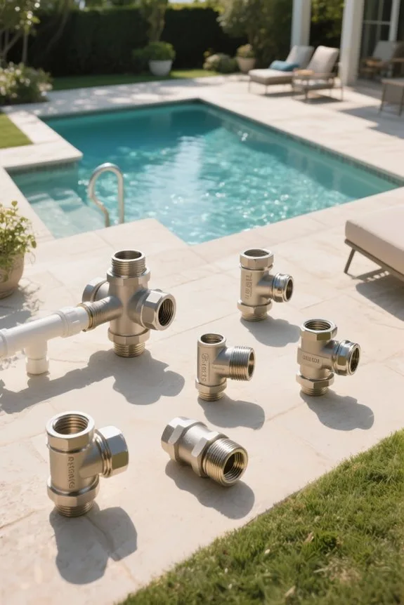 top pool pump fittings