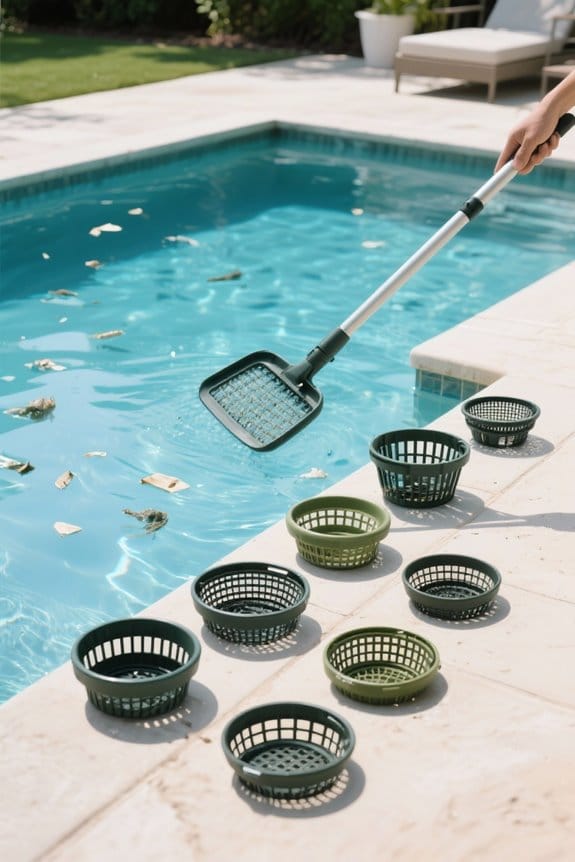 top pool skimmer baskets