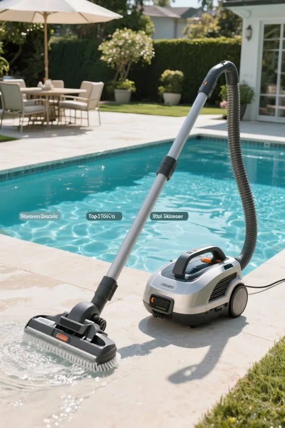 top pool skimmer vacuums