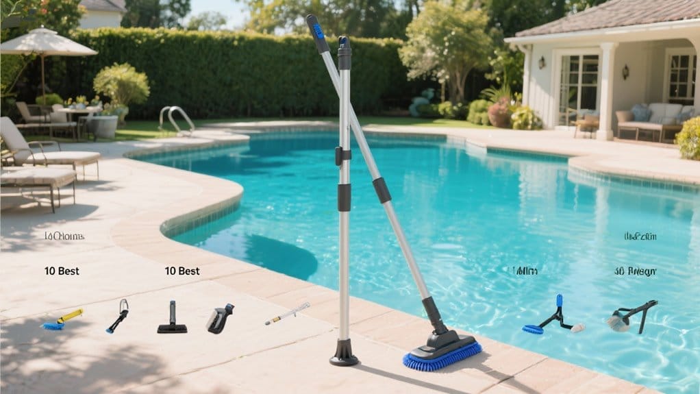 top pool vacuum poles