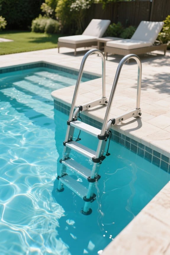 top removable pool ladders