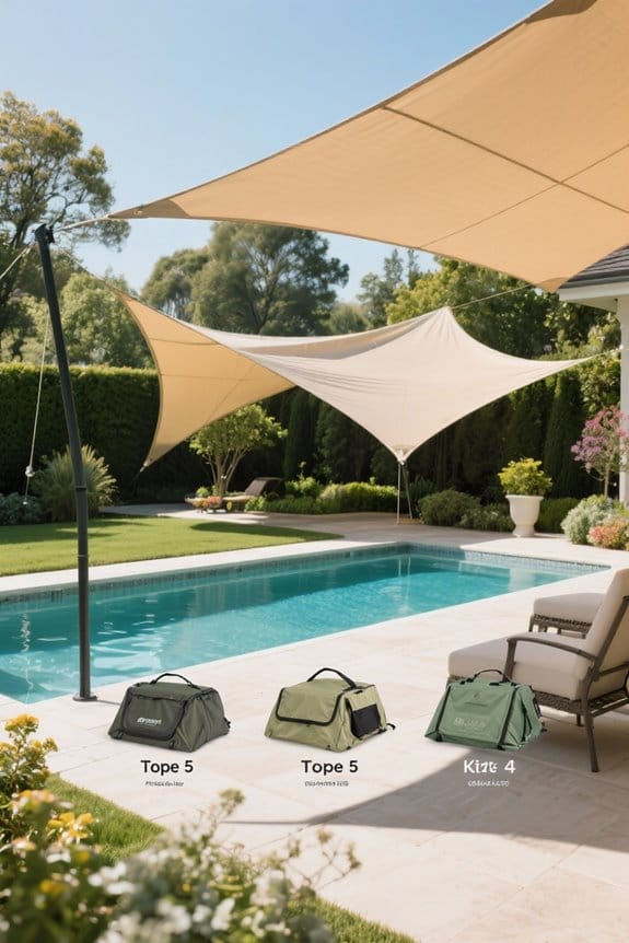 top shade sail kits
