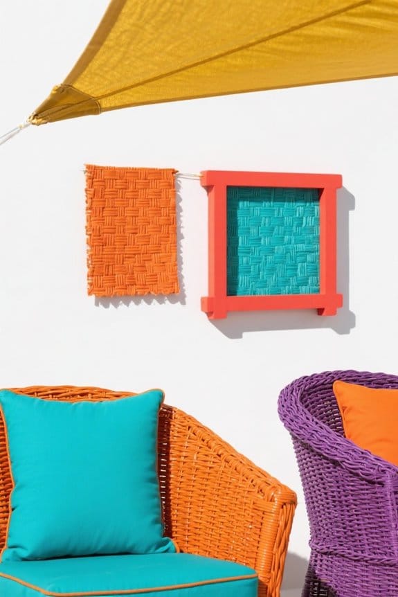 vibrant furniture complementary shades