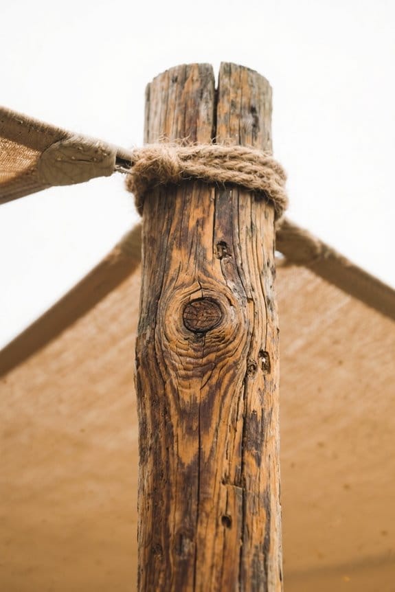 wooden posts offer durability